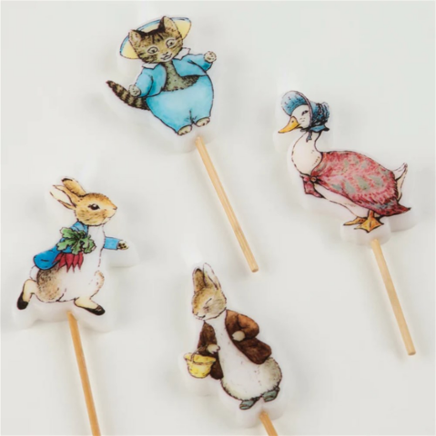 Meri Meri - Peter Rabbit In The Garden Candles - Peter Rabbit Bahçede Mumlar - 4'lü
