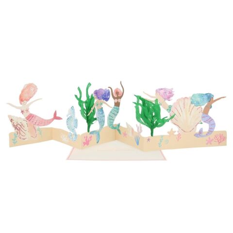 Meri Meri - Mermaid Concertina Card - Denizkızı Tebrik Kartı