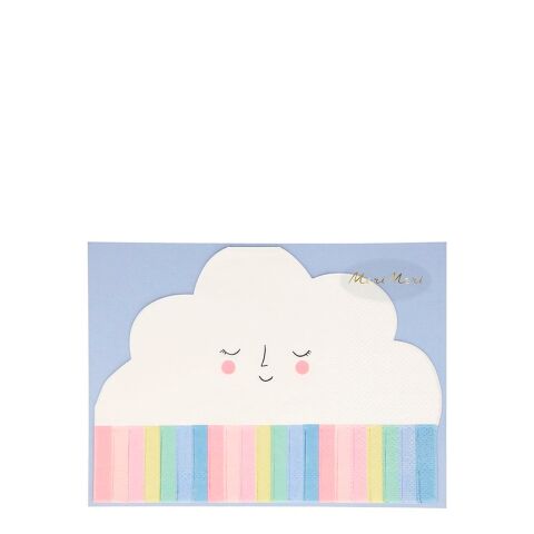 Meri Meri - Rainbow Sun Napkins - Gökkuşağı Bulutlu Peçete - L