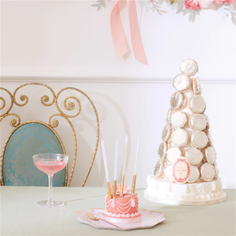 Meri Meri - Ladurée Paris Gold Leaf Candles - Laduree Paris Altın Detaylı Mumlar (16'lı)