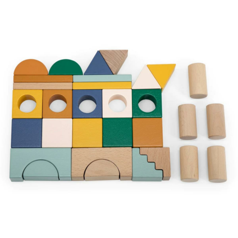 Trixie - Wooden Block City - 31 Parça Ahşap Blok Şehir