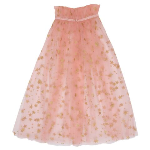 Meri Meri - Pink Star Tulle Cape - Pembe Yıldızlı Pelerin Kostüm