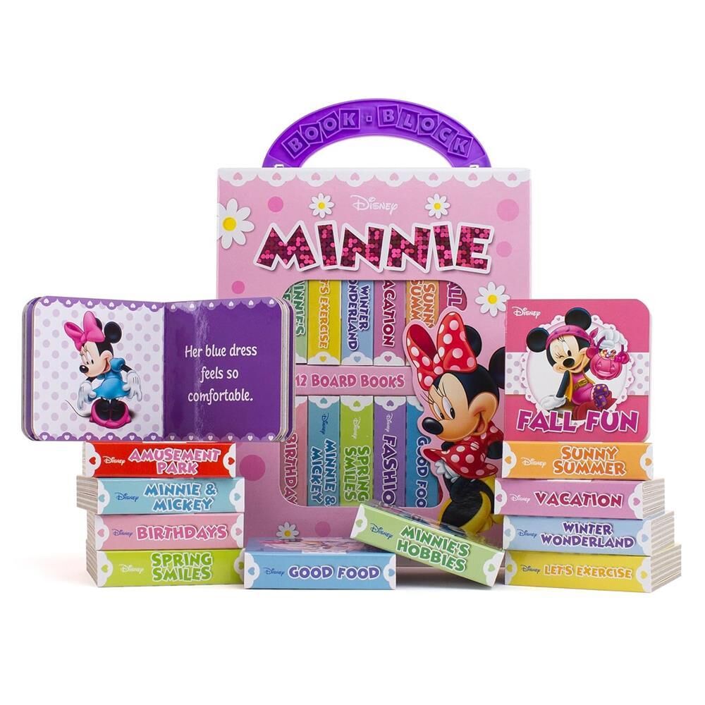 Disney Baby: My First Library Board Book Block 12 Book Set- Minnie Mouse - Pi Kids