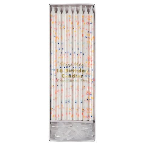 Meri Meri - Neon Confetti Candles - Neon Konfetili Mumlar