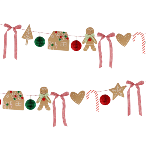 Meri Meri - Gingerbread Garland - Zencefilli Kurabiye Asılan Süs