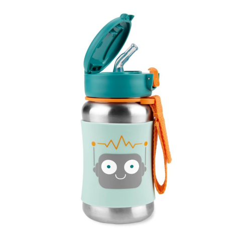 Skip Hop Spark Style Pipetli Paslanmaz Çelik Suluk - Robot