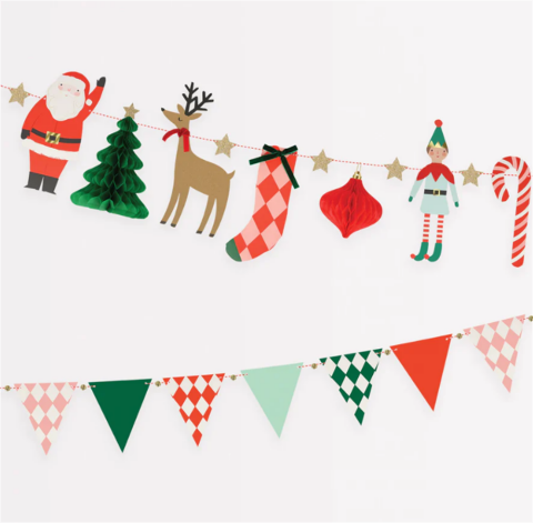 Meri Meri - Christmas Characters Garland - Yeni Yıl Karakterler Asılan Süs